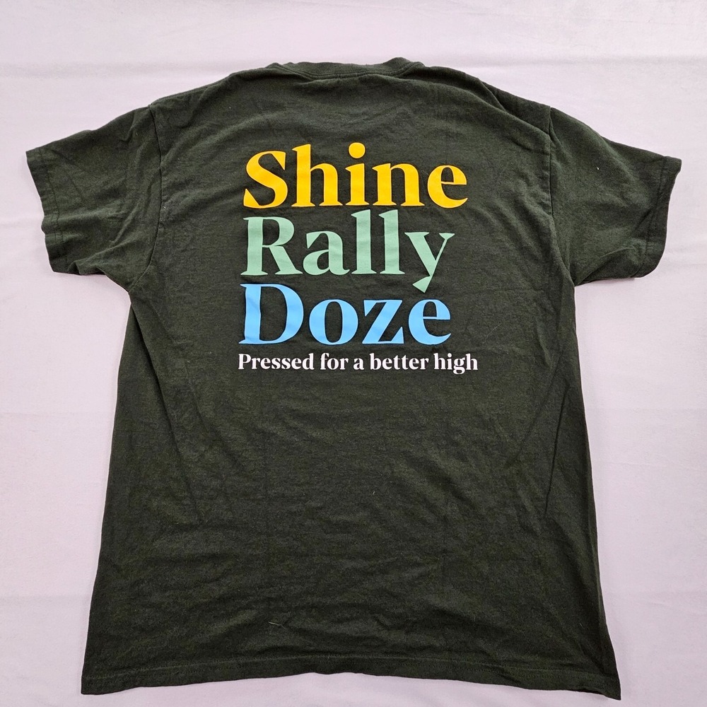 Shine Rally Doze Better High Canabis Green Short Sleeve Cotton T-Shirt Men's L